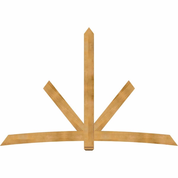 Ekena Millwork Alberta Rough Sawn Timber Gable Bracket, Western Red Cedar, 108"W x 72"H x 2"D x 6"F, 16/12 Pitch GBW108X72X0206ALB00RWR - main
